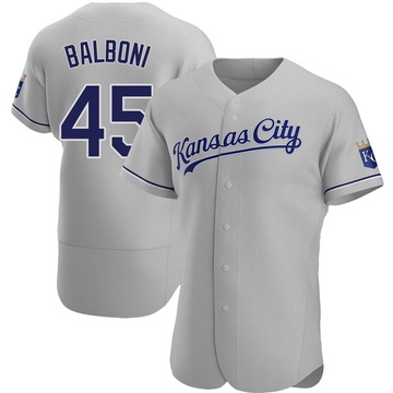 MAJESTIC  STEVE BALBONI Kansas City Royals 1985 Cooperstown Baseball Jersey