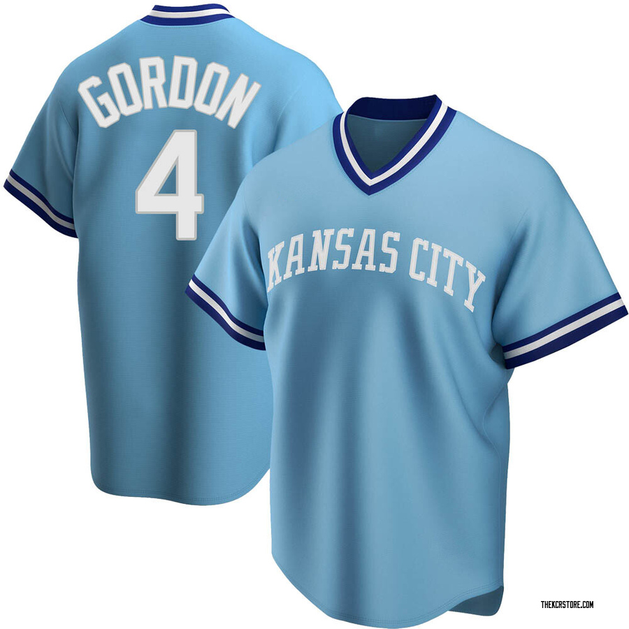 Youth Kansas City Royals Alex Gordon 4 Light Blue Alternate Jersey - Dingeas